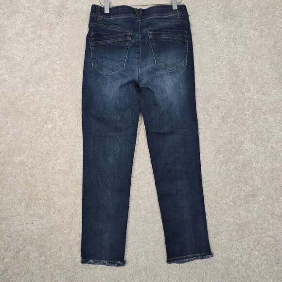 Democracy Womens Ab Technology Tapered Jeans Raw Hem Size 2 Blue Stretch Casual - Picture 4 of 13